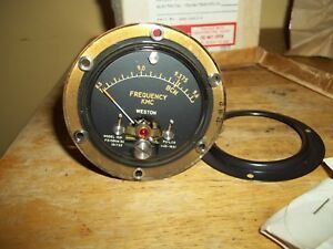 Vintage Weston Model 1521 Frequency KMC Meter 8.5-9.6,NOS (1)