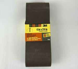 NEW 3M 99280 5 PACK 4&#034; X 24&#034; 120 FINE GRIT SANDING BELT!