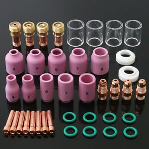 40X TIG Welding Torch Stubby Gas Lens #10 Glass Pyrex Cup Kit For  2020