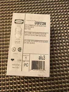 Hubbell GFBFST20W GFCI Commercial LED Blank Face 20A 125V White (zlh3)