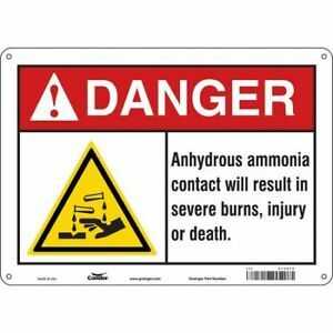 CONDOR 475Z76 Chemical Sign,14&#034; W,10&#034; H,0.032&#034; Thick