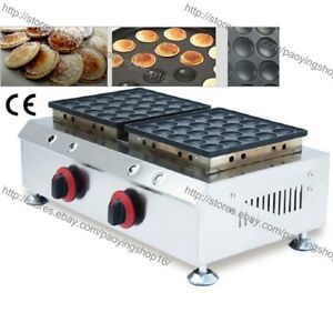 Nonstick LPG Gas 50pcs Poffertjes Mini Dutch Pancake Maker Grill Baker Machine