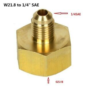 Car Conditioner Adapter Refrigerant Bottle Connector For R134A/W21.8 To 1/4SAE