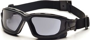 Pyramex I-Force Slim Safety Goggle, Black Frame/Gray Anti-Fog Lens