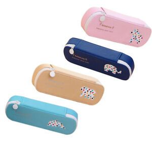 4PCS Set PU Zipper Pencil Bag Pen Holder, Mini &amp; Portable, a stylish and handy