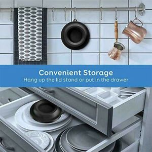 Silicone Lid Stand Space Saving Hanging Hole Pressure Cooker  Foodi