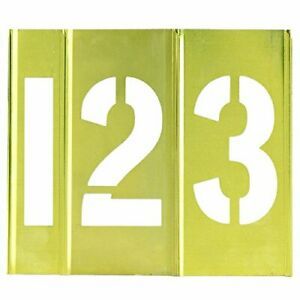 BOX USA BSTBN30 Brass Stencils Number Only 3&#034; Brass Pack of 15