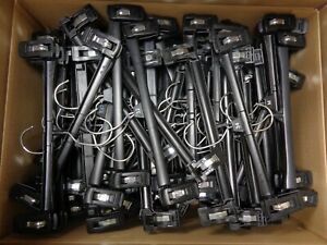 110 Heavy Duty Slim Plastic 12 inch Black Pinch Clip pant skirt hangers