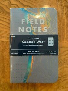 Field Notes Coastal West FNC-38b Limited Edition Notebooks Sealed 3-pack