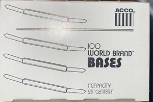 Acco - 100PK 1&#034; Prong Bases Paper Fastener