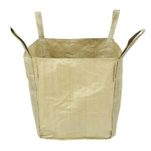 FIBC Bulk Bag Super Sack Waste Storage 3.0x3.0x3.6&#039; Basic W/4 Handles, Large