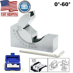 0-60 Degree Angle Block Precision Gauge Adjustable Angle V Block Milling Setup