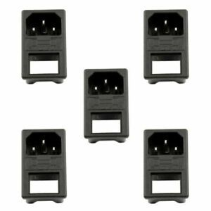 5x IEC320 C14 3 Pin Male Power Socket 10A 250V For Boat DIY AC-001B3 ZB