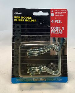 Crawford 4-PC Peg Hooks Pliers Holder Item No. 18613 Light Duty