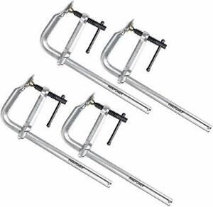 Heavy Duty F Clamp 12-Inch x 4-3/4-Inch Throat 300 x 120mm Throat , Pack of 4