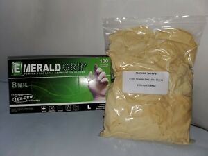 8 mil Heavy Duty All-purpose Latex Gloves, Beige, Large, 100-pack