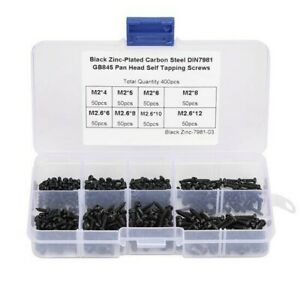 8 Sizes M2/M2.6 Pan Head Screw Set Self Tapping Screws Small 400Pcs Durable