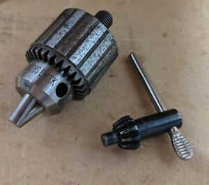 Jacobs Chuck 7BA, Cap 0-1/4 in 0-6.5mm, THD 3/8-24, Made in USA