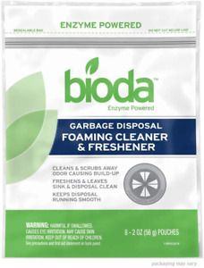 Bioda Garbage Disposal Foaming Cleaner &amp; Freshener, Professional Strength, 8-Pac