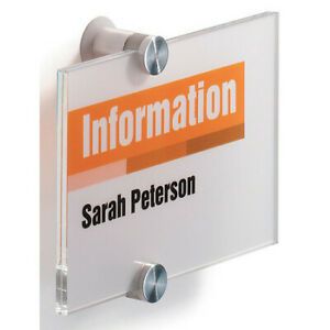 DURABLE 482119 Crystal Sign,5-7/8&#034;Wx4-1/8&#034;H