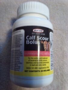 DURVET CALF SCOUR BOLUS 500MG 25CT~EXP 04/22 ~~Free Shipping