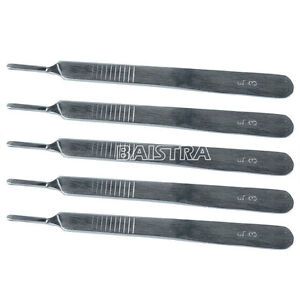 5X Dental Surgical Stainless steel Scalpel Handle for 10#11#12# Surgical Blades