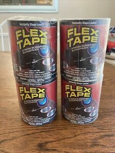 4-Pack Flex Seal Strong Rubberized Waterproof Flex Tape, 4&#034; x 5&#039; - Black Lot 4