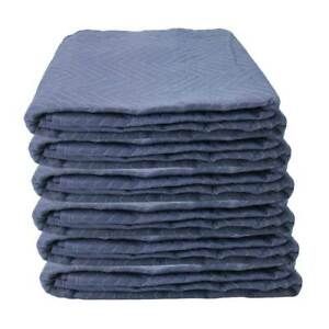 Moving Blankets (6-Pack) 72&#034; X 80&#034;- Econo Saver (21 lbs/6 blankets, Blue/Blue)