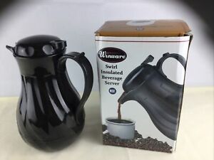 Winco, VSW-42K, Decanters  (New) Beverage server 42oz Black 10” T