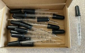 TecUnite Glass Liquid Droppers, 1 ml Essential Oil Dropper Pipette Calibrated Gl