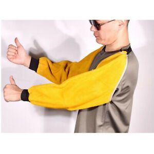 Long Work Industrial Welding Safety Sleeves with Elastic Cuff Arm Guard