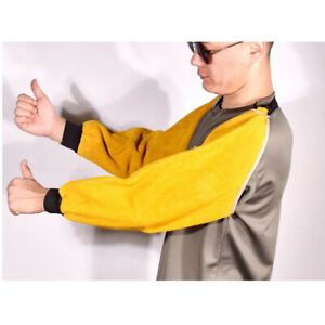 Long Work Industrial Welding Safety Sleeves with Elastic Cuff Arm Guard