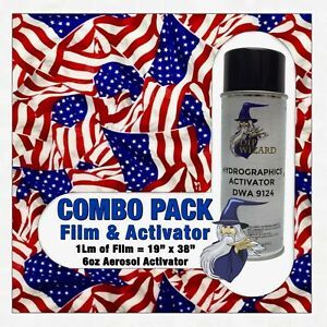 hydrographic film / activator Stars and Stripes hydro dip dipping wizard us flag