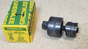 Greenlee No. 730 - 1&#034; diameter punch and die set - radio chassis punch - U.S.A.