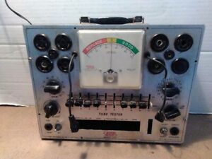 Vintage EICO 625 Ham Radio Electron Vacuum Tube Tester with Setups