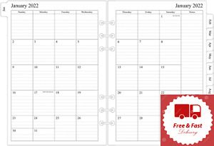 2021 2022 Monthly Planner White 7-Ring Refill Day-Timer DayRunner Tabs Desk