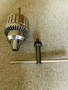 JACOBS 20N HEAVY DUTY BALL BEARING SUPER CHUCK 3/8&#034;-1&#034; 2MT w/ KEY, USA, NICE!