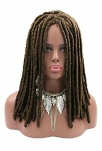 100% Hand Braided Dreadlocks Braids Hair Wigs for Black Women Long Rolls