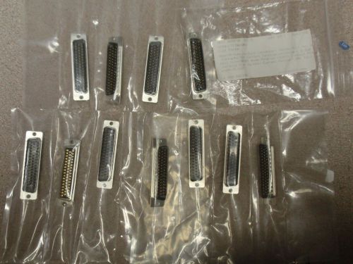 Amphenol 50 pin d-sub pcb mount dsub solder tail l717dd50pu lot of 11 pcs for sale