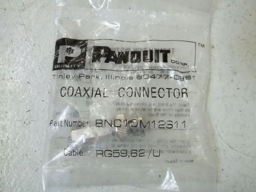 LOT OF 5 PANDUIT BNC10M12S11 COAXIAL CONNECTORS *NEW IN A FACTORY BAG*