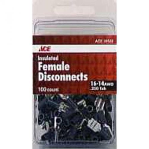 100 Pk Insulated Female Disconnect ACE Wire Connectors 34522 082901345220