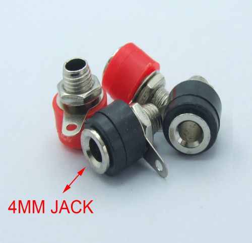 40PCS Red Black 4mm banana socket 4MM jack for Test probes Power Binding Posts