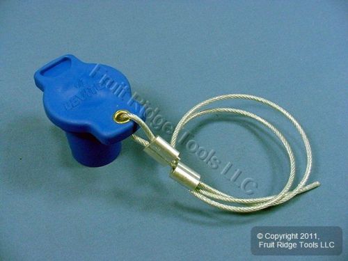 New leviton blue 16 series cam-type plug male protective cap insulator 16p21-b for sale