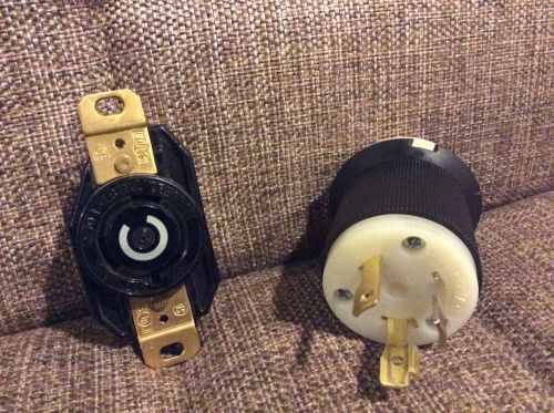 Hubbell nema l7-30r hbl2630 receptacle and hbl2631 plug 30a 277v twist-lock for sale