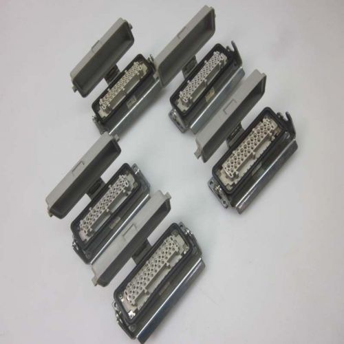Lot of 5 thomas &amp; betts 57696 housing base w/walther 710-124-16a female insert for sale