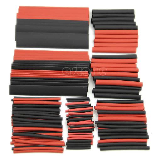 2:1 Polyolefin Heat Shrink Tubing Tube Sleeving Wrap Wire Kit Cable 150pcs Hot