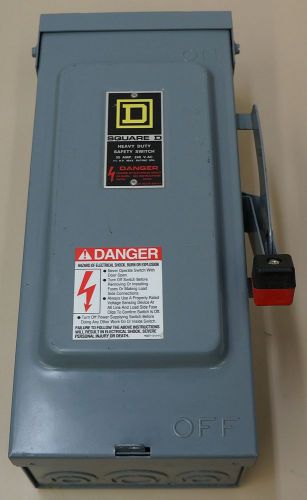 SQUARE D H221NRB HEAVY DUTY SAFETY SWITCH 30AMP 240V AC 7-1/2HP
