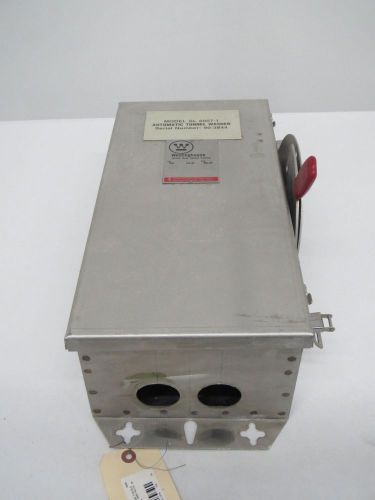 WESTINGHOUSE WHFN362 FUSIBLE STAINLESS 60A 600VAC/DC 3P SAFETY SWITCH B311579
