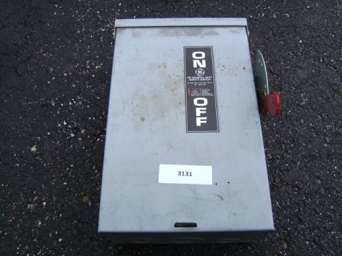 GE General Electric 600VAC/250VDC 60A Cat # TG4322R 15HP  Safety Switch
