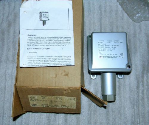 United electric controls type h100 model 190 pressure switch stock # 95303 for sale